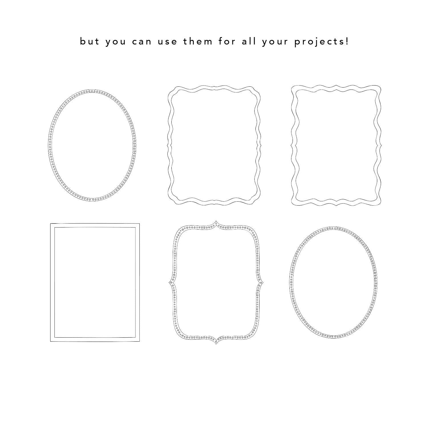 Coloring Page Borders, Beautiful Printable Designs, Adult Coloring Pages, Instant Download for Relaxation, Commercial Use