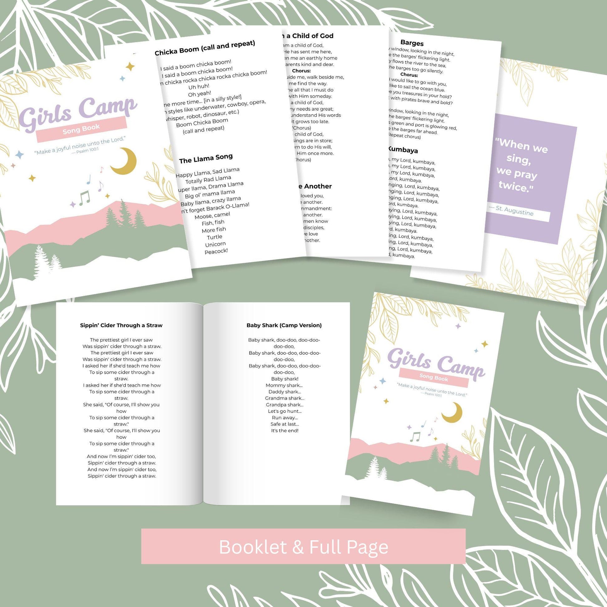 LDS Girls Camp Song Book, Young Women Camp Fun, Fun Campfire Songs for Young Women