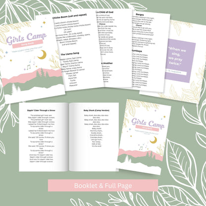 LDS Girls Camp Song Book, Young Women Camp Fun, Fun Campfire Songs for Young Women