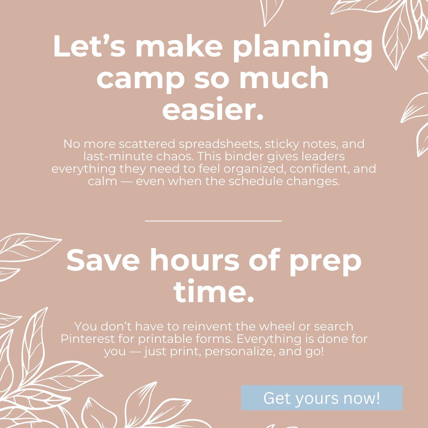 LDS Girls Camp Planner, Young Women Leadership Kit, Editable Digital Journal, Budget, Schedule, Menu, Awards for Young Women
