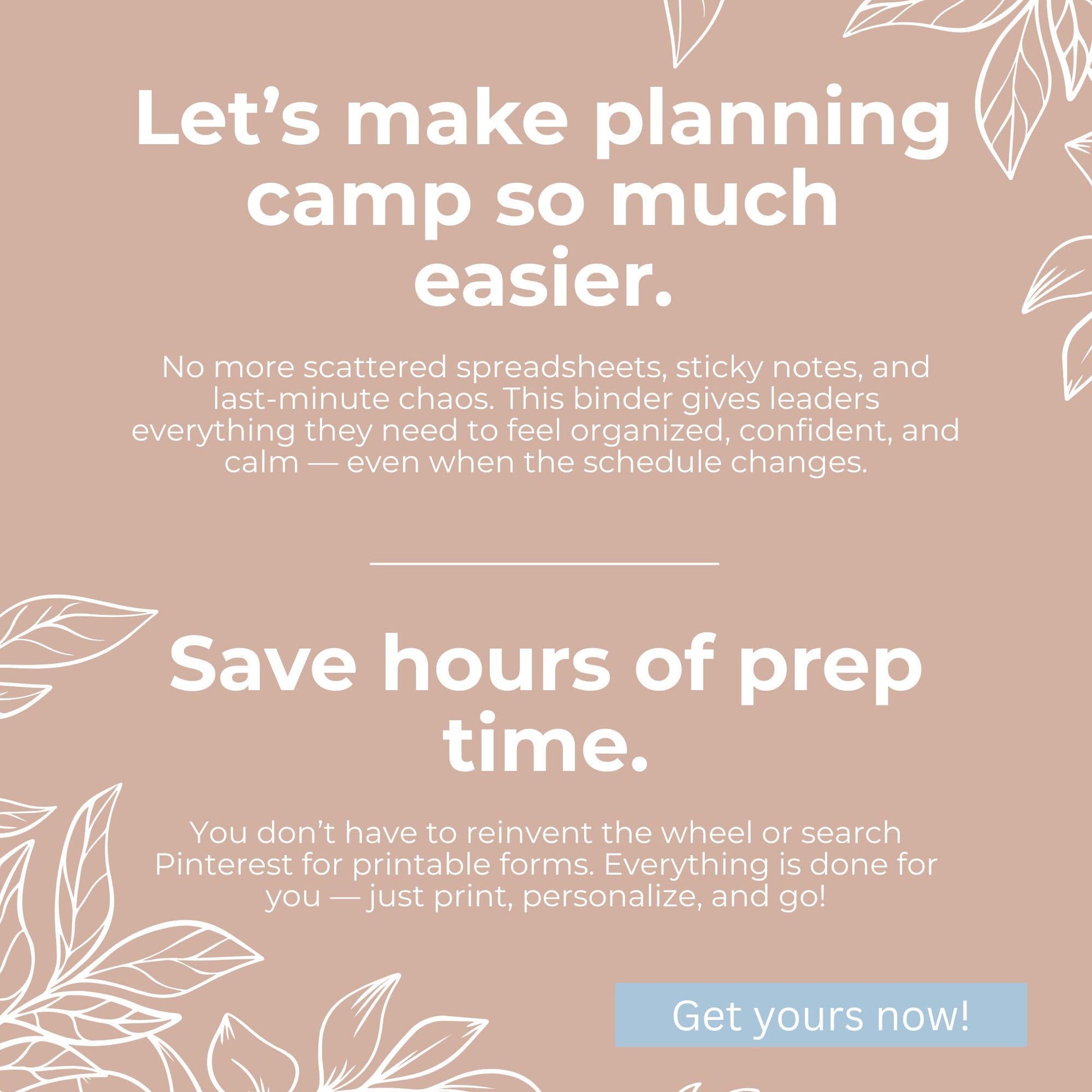 LDS Girls Camp Planner, Young Women Leadership Kit, Editable Digital Journal, Budget, Schedule, Menu, Awards for Young Women