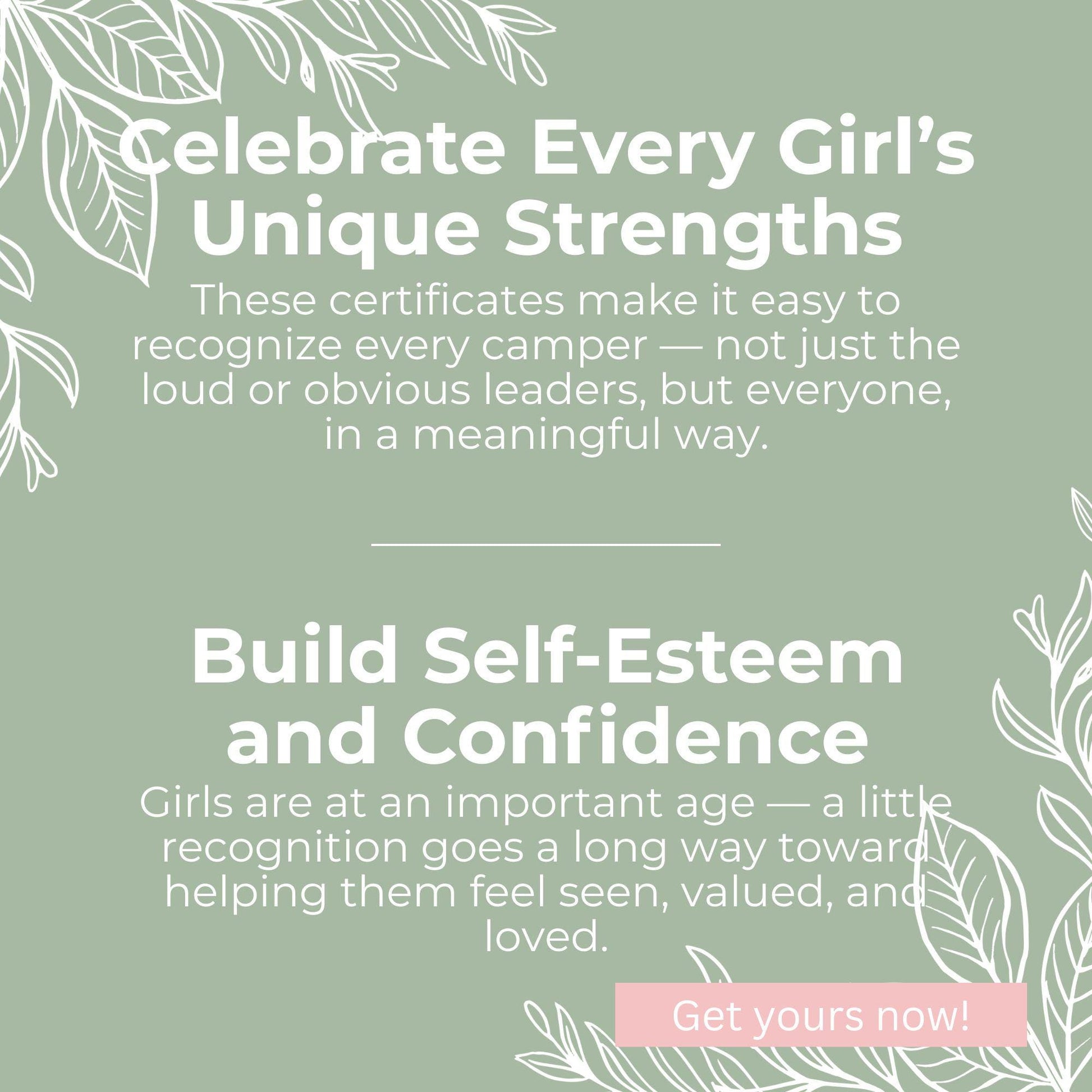 LDS Girls Camp Award Certificates, Editable Printables for Young Women, Recognition Templates for Camp, Digital Download