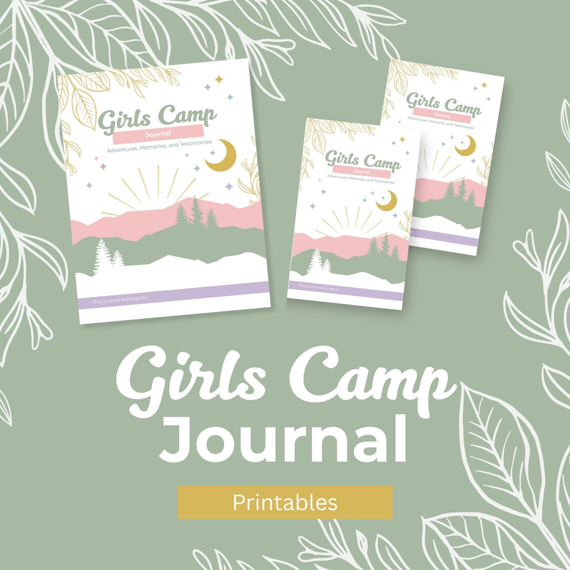 LDS Girls Camp Journal, Editable Printable Journal for Young Women, 2025 Camp Activities and Ideas, Digital Download, Camp Activity