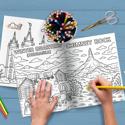 Pioneer Day Coloring Pages: LDS Kids Activities (PDF & JPG Downloadable Set)