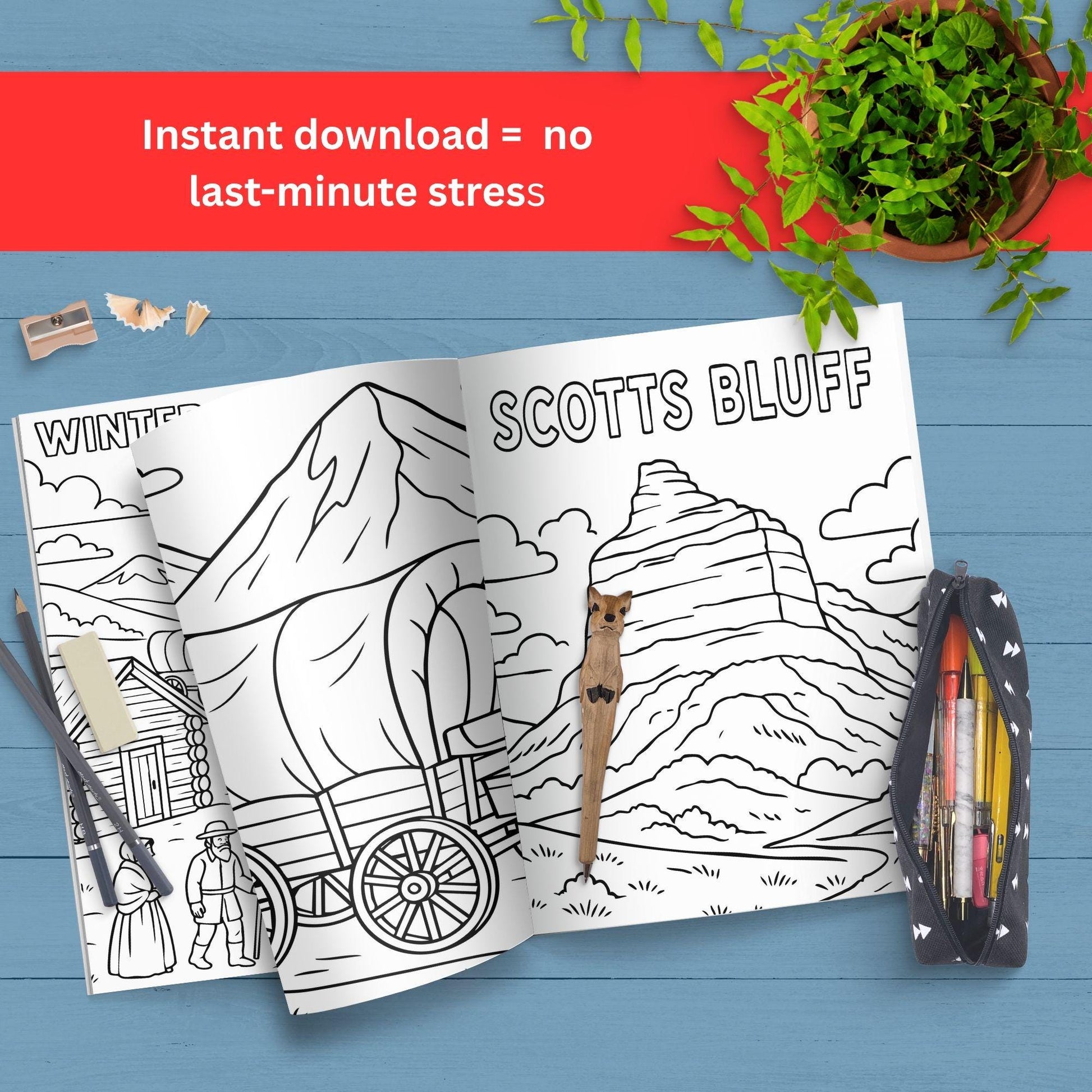Pioneer Day Coloring Pages: LDS Kids Activities (PDF & JPG Downloadable Set)