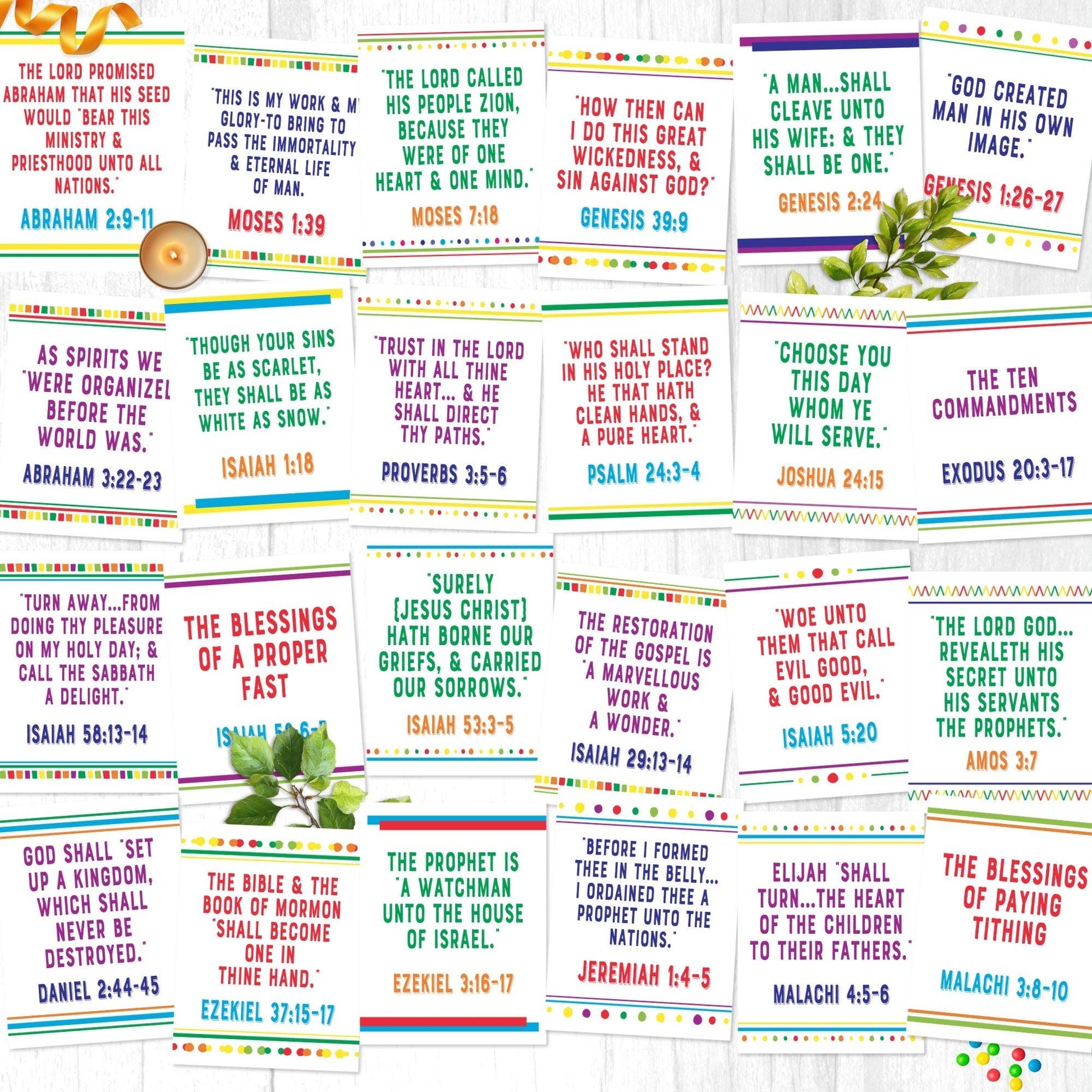 Old Testament Doctrinal Mastery Seminary Posters | LDS Seminary Helps | Digital Download