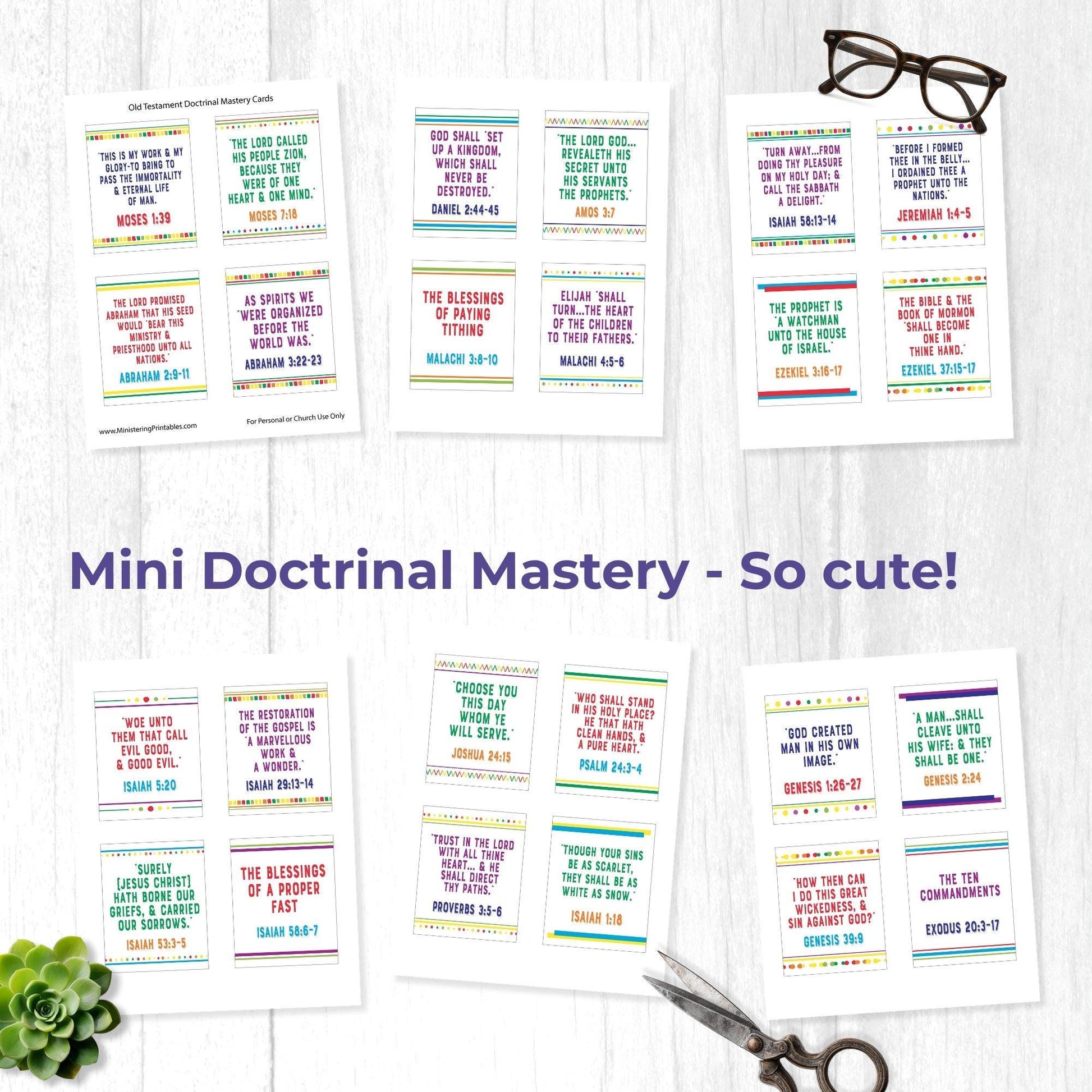 Old Testament Doctrinal Mastery Seminary Posters | LDS Seminary Helps | Digital Download