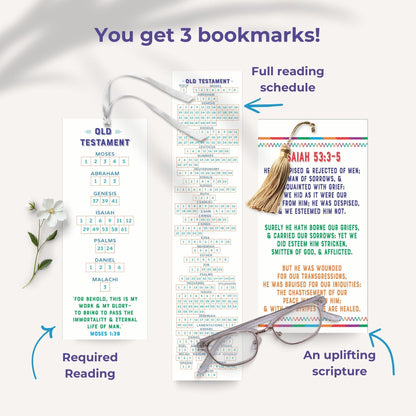 LDS Seminary Bookmarks Old Testament 2026 | Come Follow Me Scripture Study Bookmark Set | Seminary Teacher Gift, LDS Youth Handout