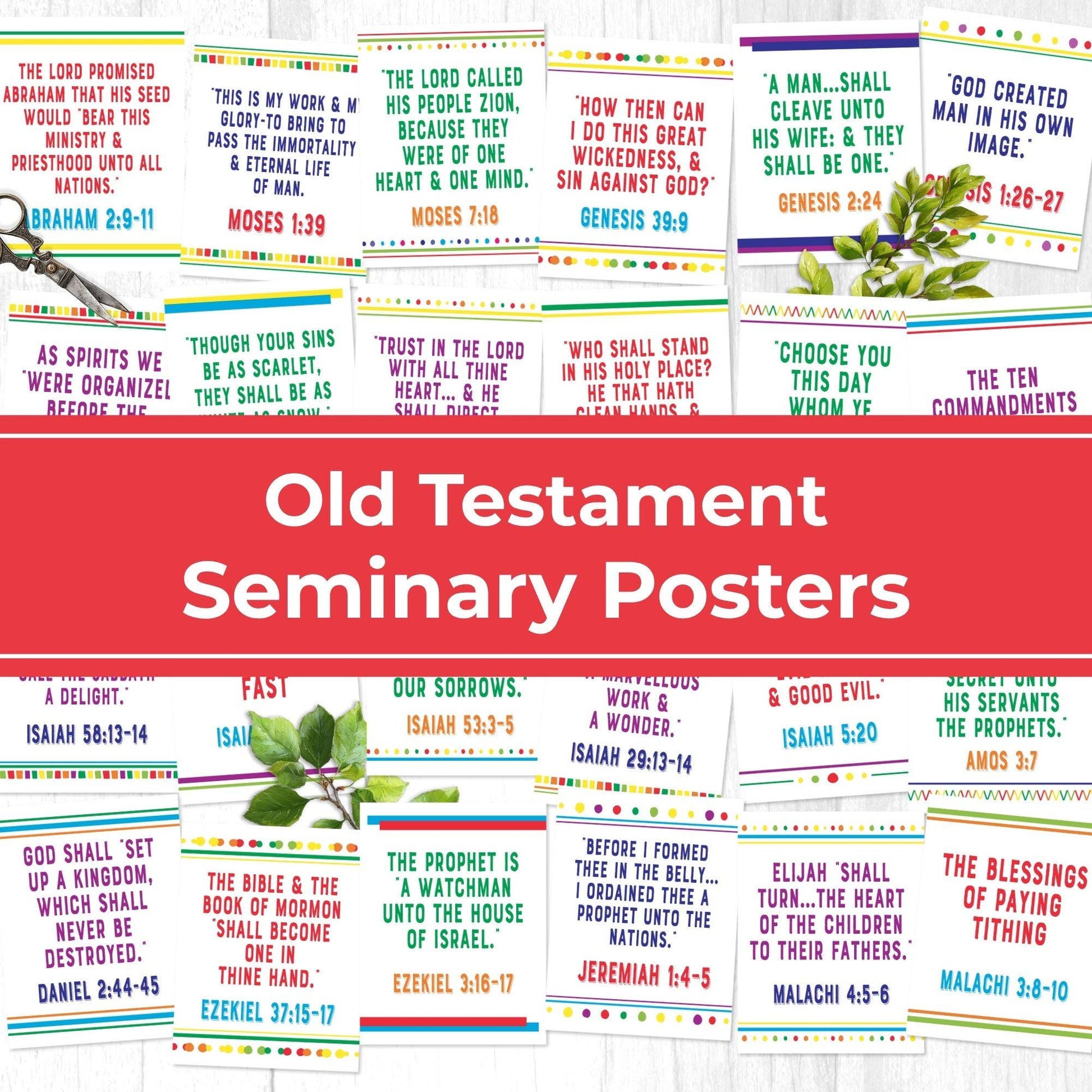 Old Testament Doctrinal Mastery Seminary Posters | LDS Seminary Helps | Digital Download