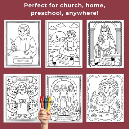 Old Testament Character Coloring Pages | Come Follow Me 2026 Printable Bible Activities for Kids | LDS Primary & Sunday School Crafts