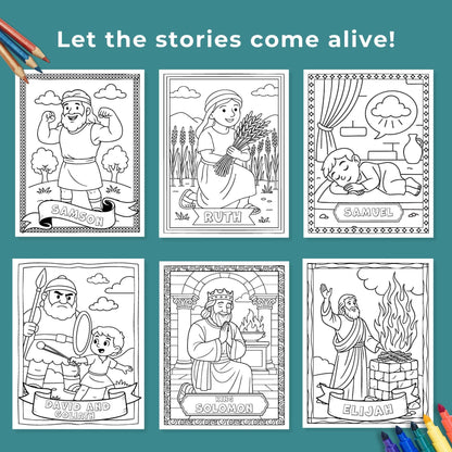 Old Testament Character Coloring Pages | Come Follow Me 2026 Printable Bible Activities for Kids | LDS Primary & Sunday School Crafts