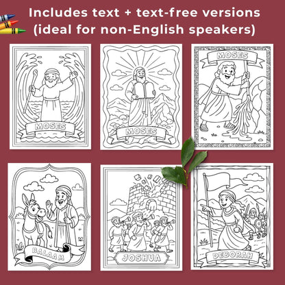 Old Testament Character Coloring Pages | Come Follow Me 2026 Printable Bible Activities for Kids | LDS Primary & Sunday School Crafts