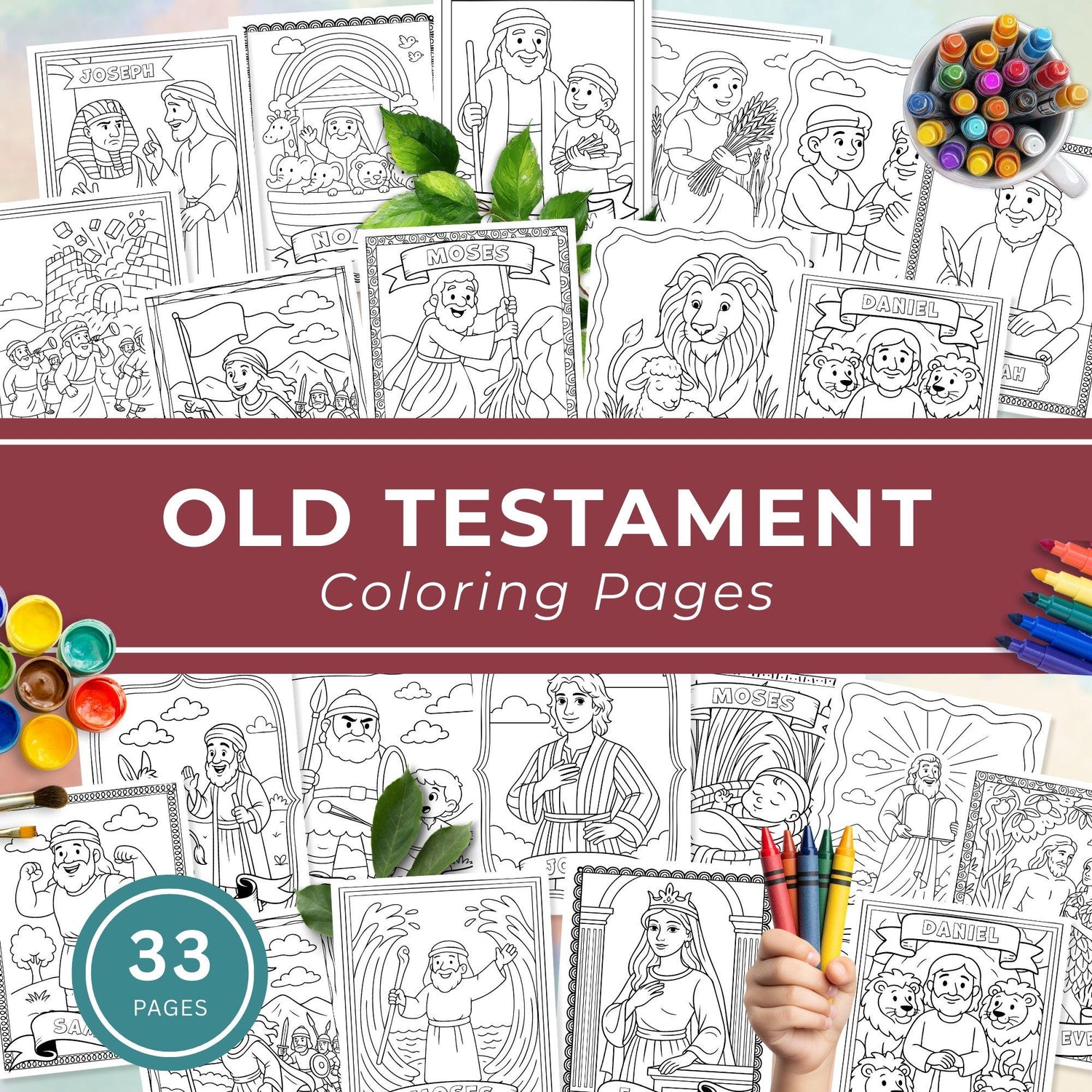 Old Testament Character Coloring Pages | Come Follow Me 2026 Printable Bible Activities for Kids | LDS Primary & Sunday School Crafts