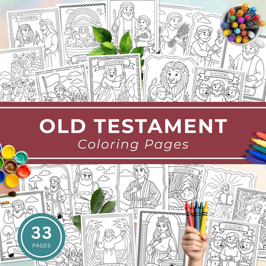 Old Testament Character Coloring Pages | Come Follow Me 2026 Printable Bible Activities for Kids | LDS Primary & Sunday School Crafts