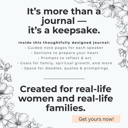 LDS General Conference Journal: LDS Study Guide, Editable With Canva (Instant Download)