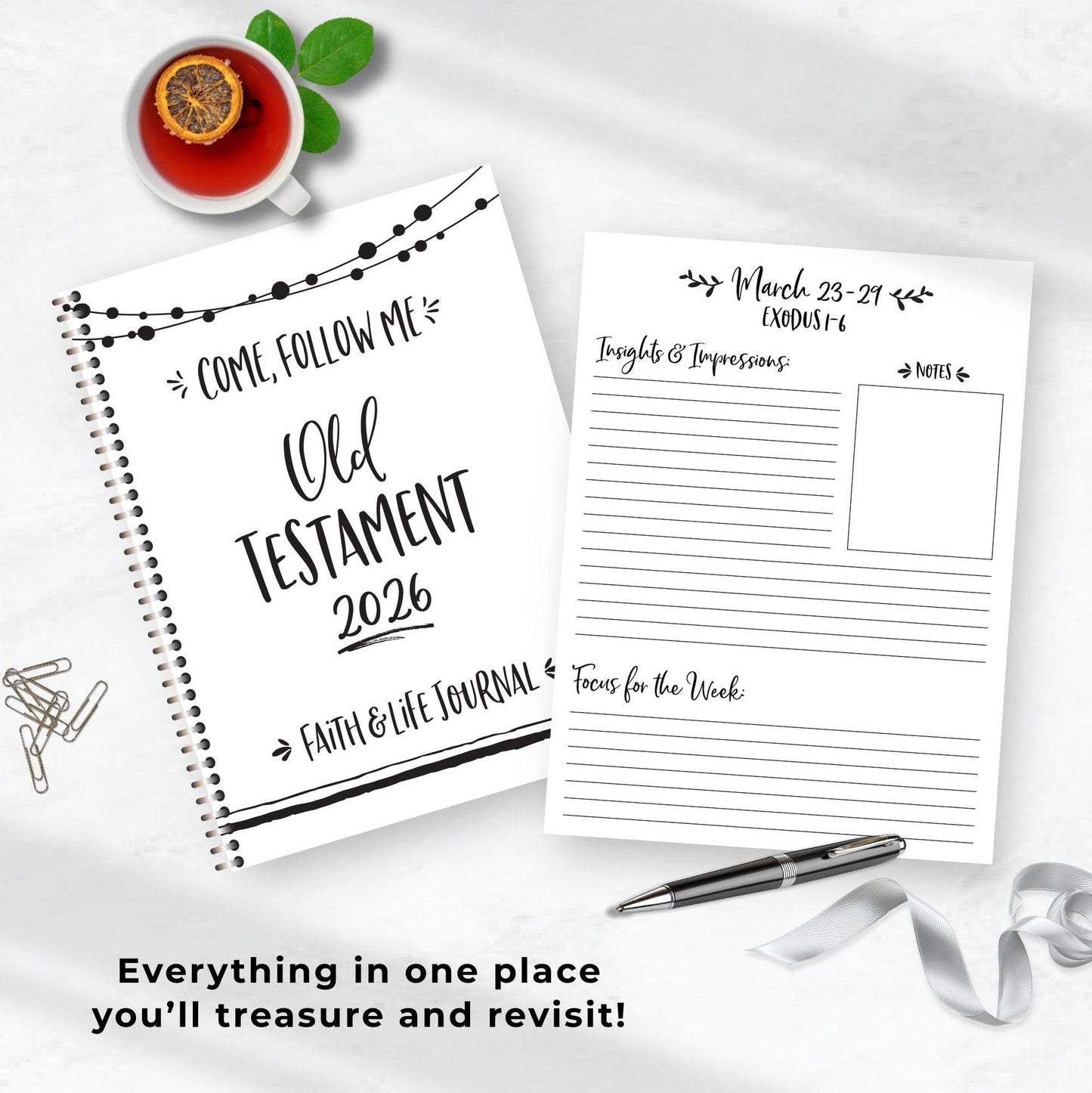 2026 Come Follow Me Journal, Old Testament Study Guide, Scripture Journal, LDS Gifts for Youth and Adults