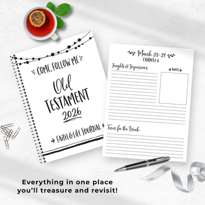 2026 Come Follow Me Journal, Old Testament Study Guide, Scripture Journal, LDS Gifts for Youth and Adults