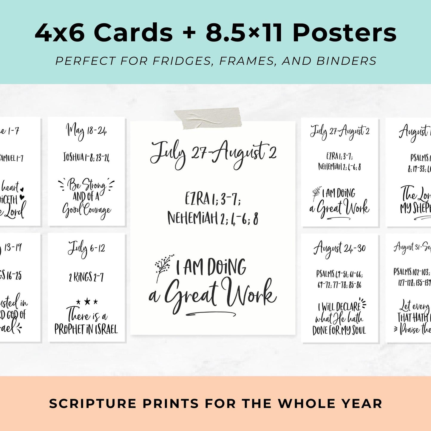 2026 Come Follow Me Bundle, LDS Old Testament Journal + Weekly Prints + Scripture Box (Digital Download)