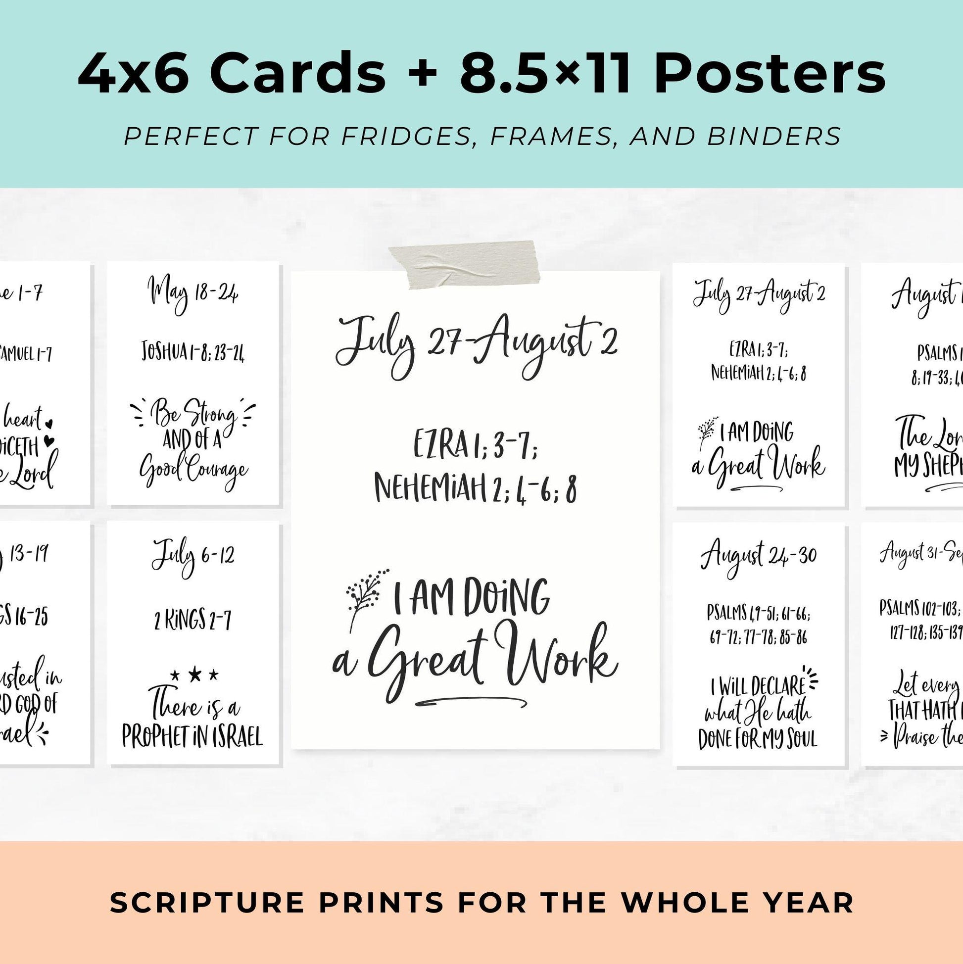 2026 Come Follow Me Bundle, LDS Old Testament Journal + Weekly Prints + Scripture Box (Digital Download)