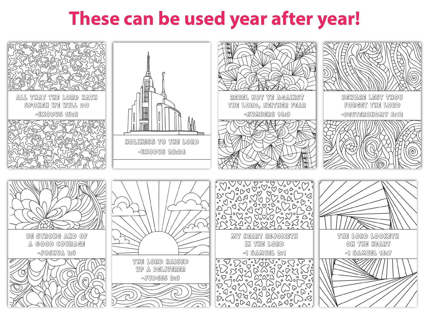2026 Come, Follow Me: Old Testament Coloring Pages (Digital Download)