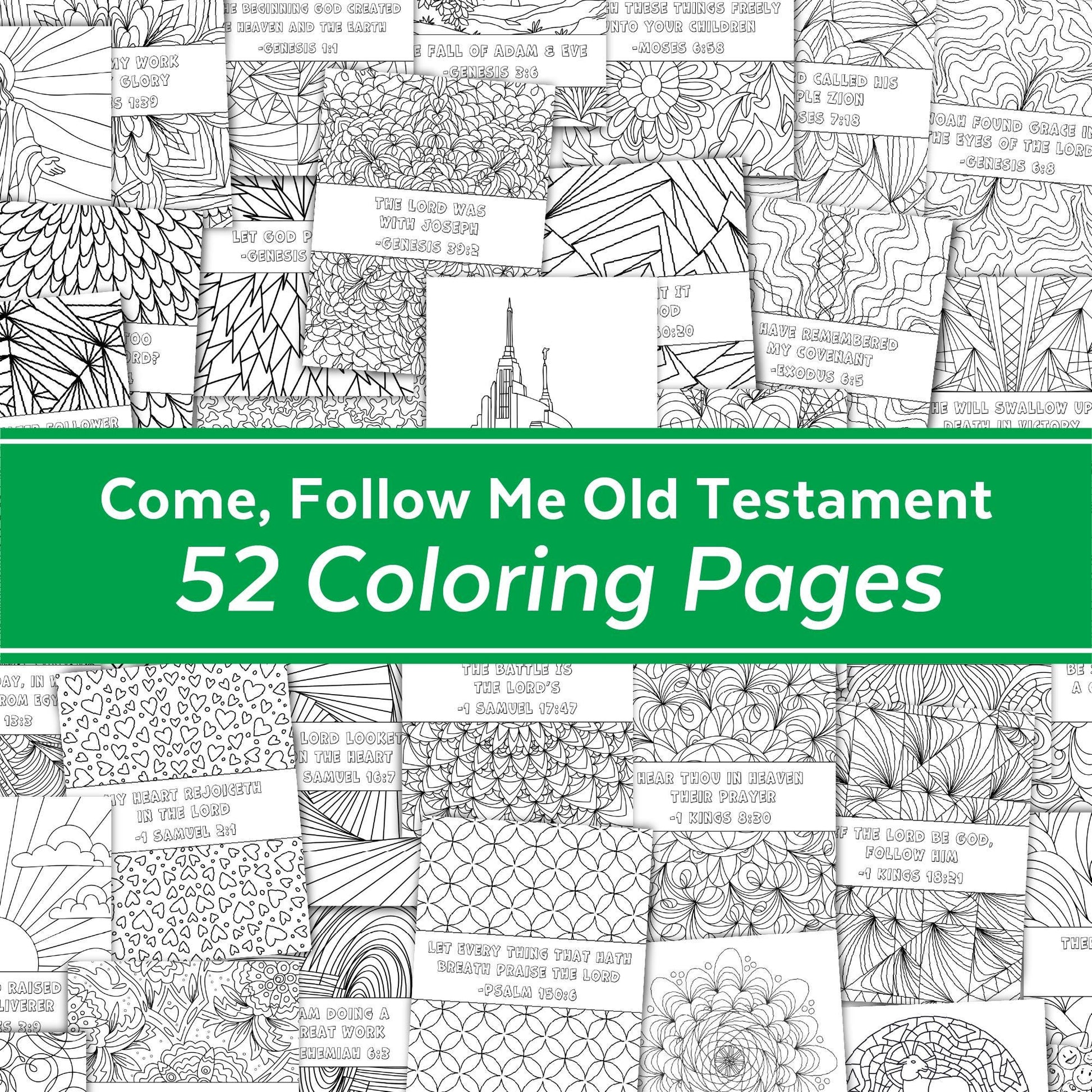 2026 Come, Follow Me: Old Testament Coloring Pages (Digital Download)