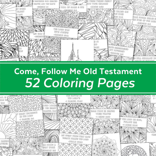 2026 Come, Follow Me: Old Testament Coloring Pages (Digital Download)