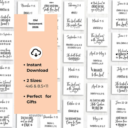 2026 Come Follow Me Weekly Prints, Old Testament Art, Digital Downloads for LDS Church Lessons