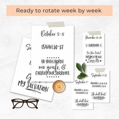 2026 Come Follow Me Bundle, LDS Old Testament Journal + Weekly Prints + Scripture Box (Digital Download)