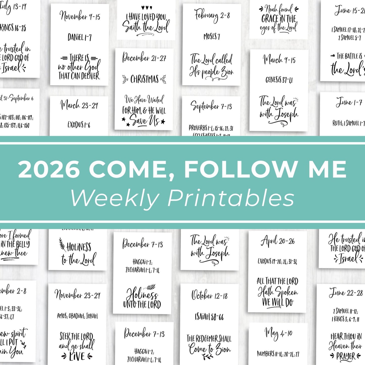 2026 Come Follow Me Bundle, LDS Old Testament Journal + Weekly Prints + Scripture Box (Digital Download)