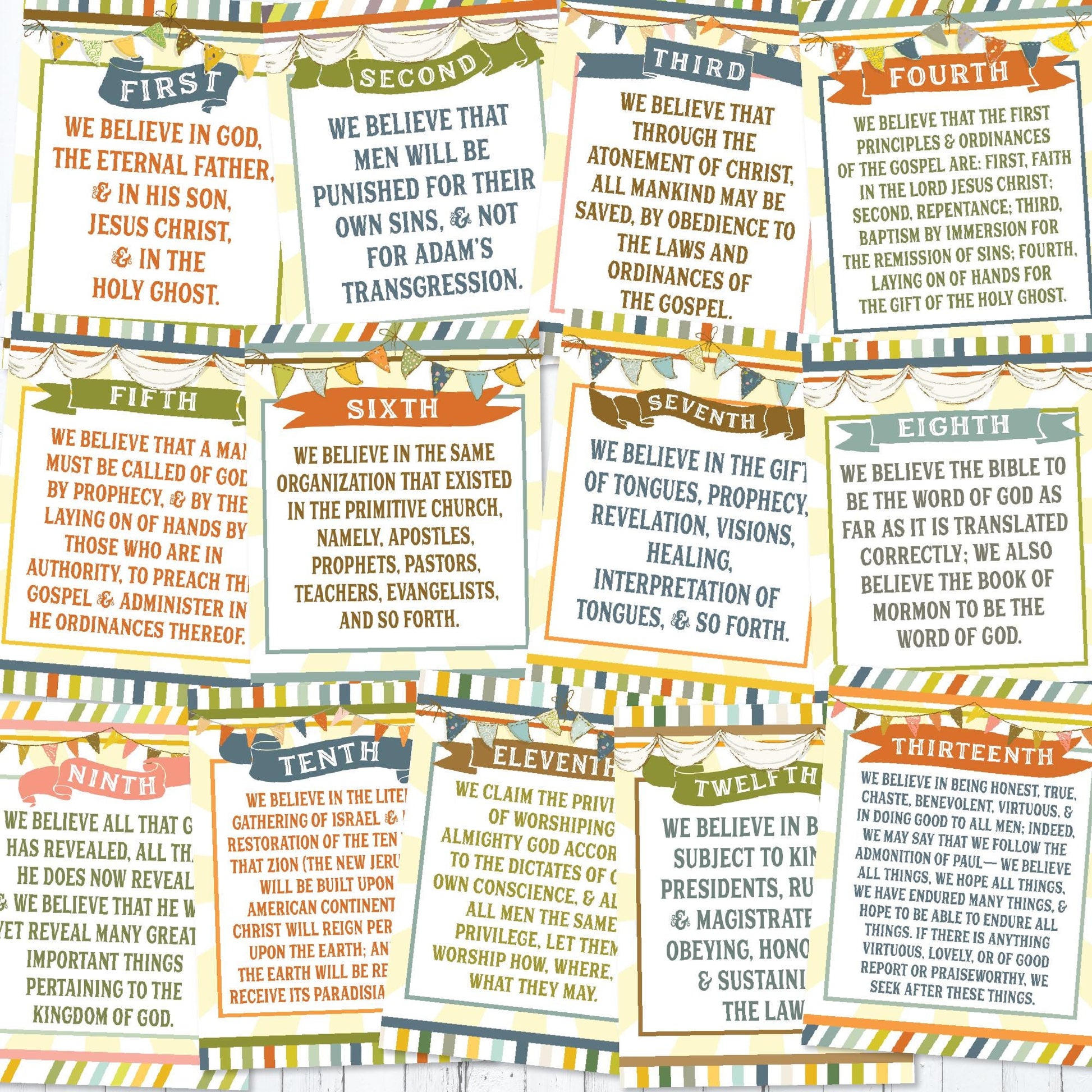 2026 Primary Bulletin Board Kit, Old Testament, Come Follow Me, Articles of Faith, Digital Download (Printable)