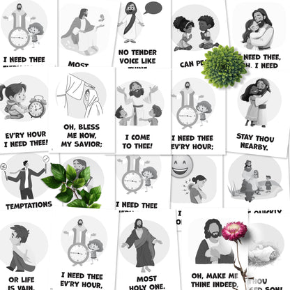 I Need Thee Every Hour - LDS Singing Time Flipchart for Primary Come, Follow Me (Digital Download)