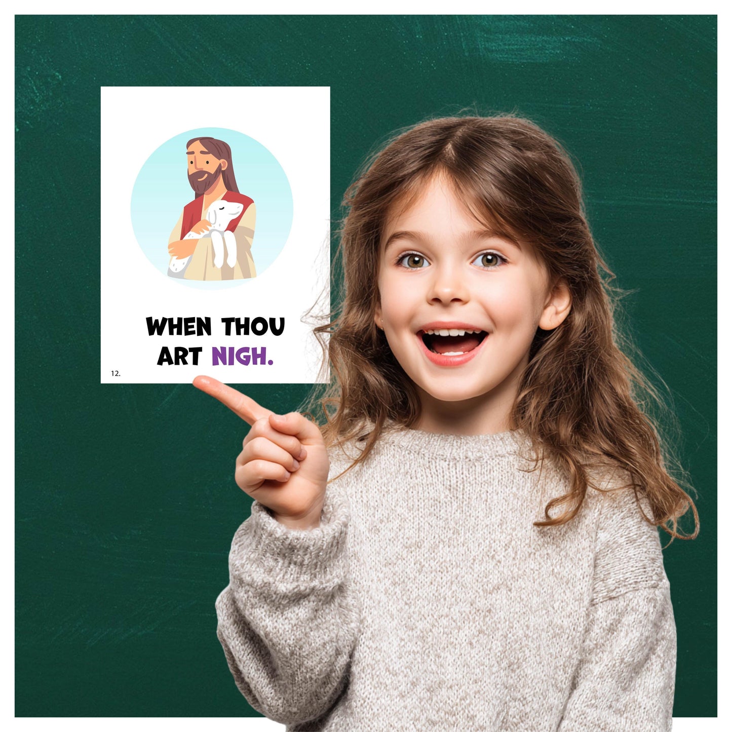 I Need Thee Every Hour - LDS Singing Time Flipchart for Primary Come, Follow Me (Digital Download)