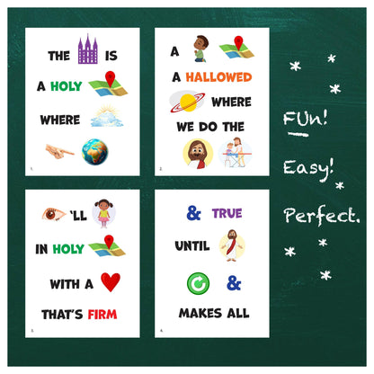Holy Places - LDS Singing Time Flipchart for Primary Come, Follow Me (Digital Download)
