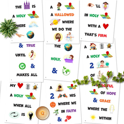 Holy Places - LDS Singing Time Flipchart for Primary Come, Follow Me (Digital Download)