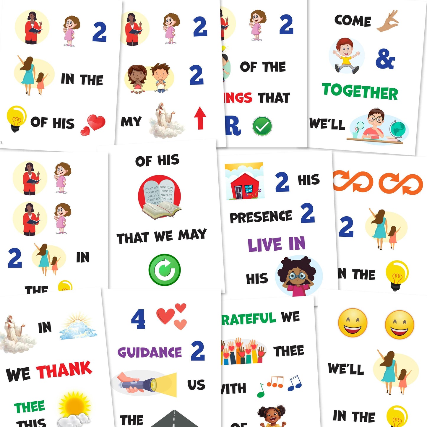 Teach Me To Walk In The Light - LDS Singing Time Flipchart for Primary Come, Follow Me (Digital Download)