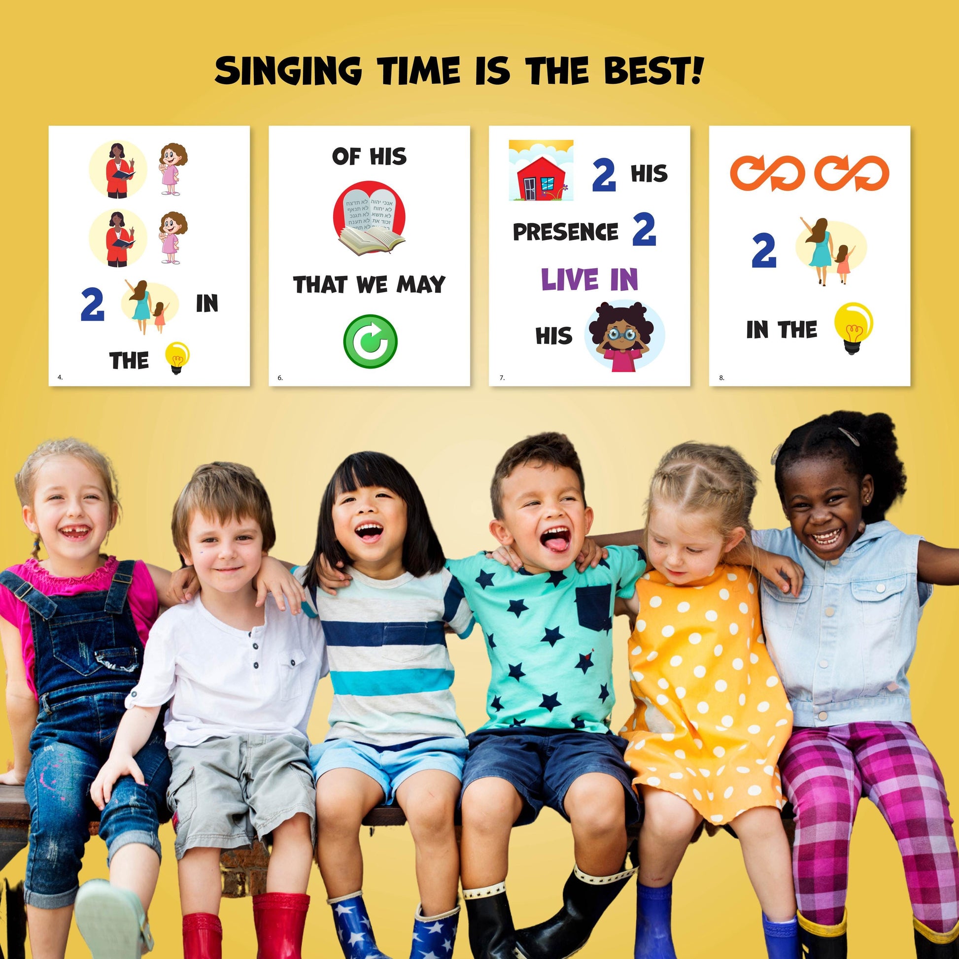 Teach Me To Walk In The Light - LDS Singing Time Flipchart for Primary Come, Follow Me (Digital Download)