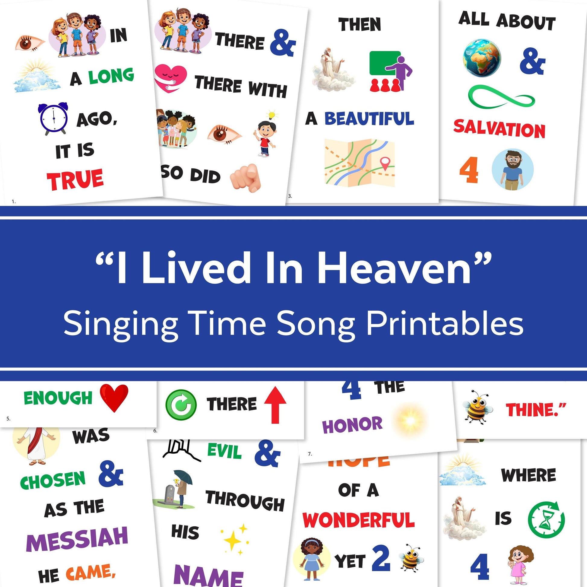 I Lived In Heaven - LDS Singing Time Flipchart for Primary Come, Follow Me (Digital Download)