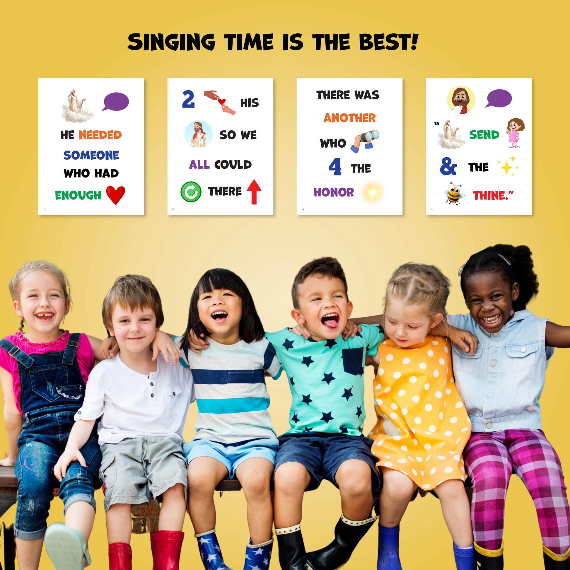 I Lived In Heaven - LDS Singing Time Flipchart for Primary Come, Follow Me (Digital Download)