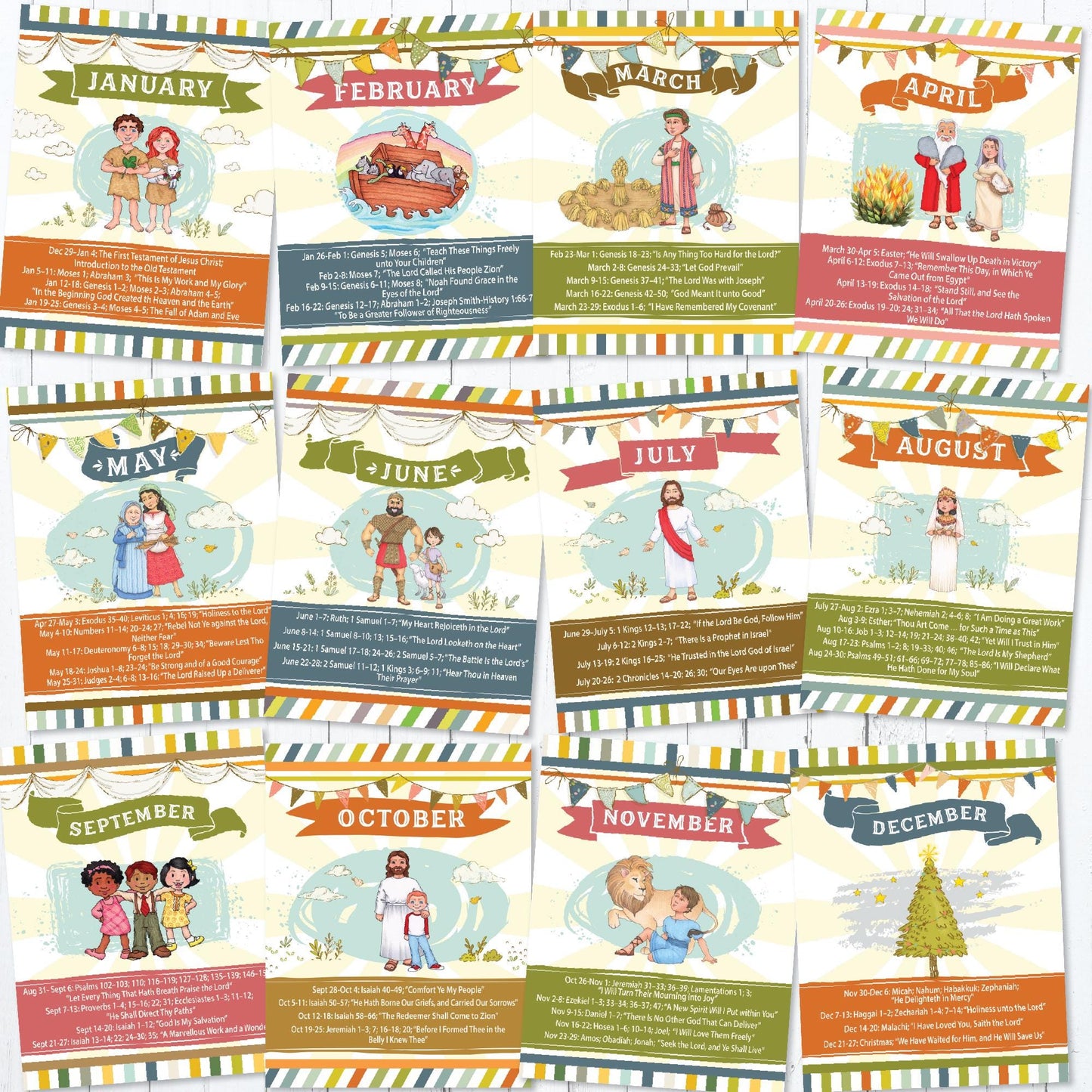 2026 Primary Bulletin Board Kit, Old Testament, Come Follow Me, Articles of Faith, Digital Download (Printable)