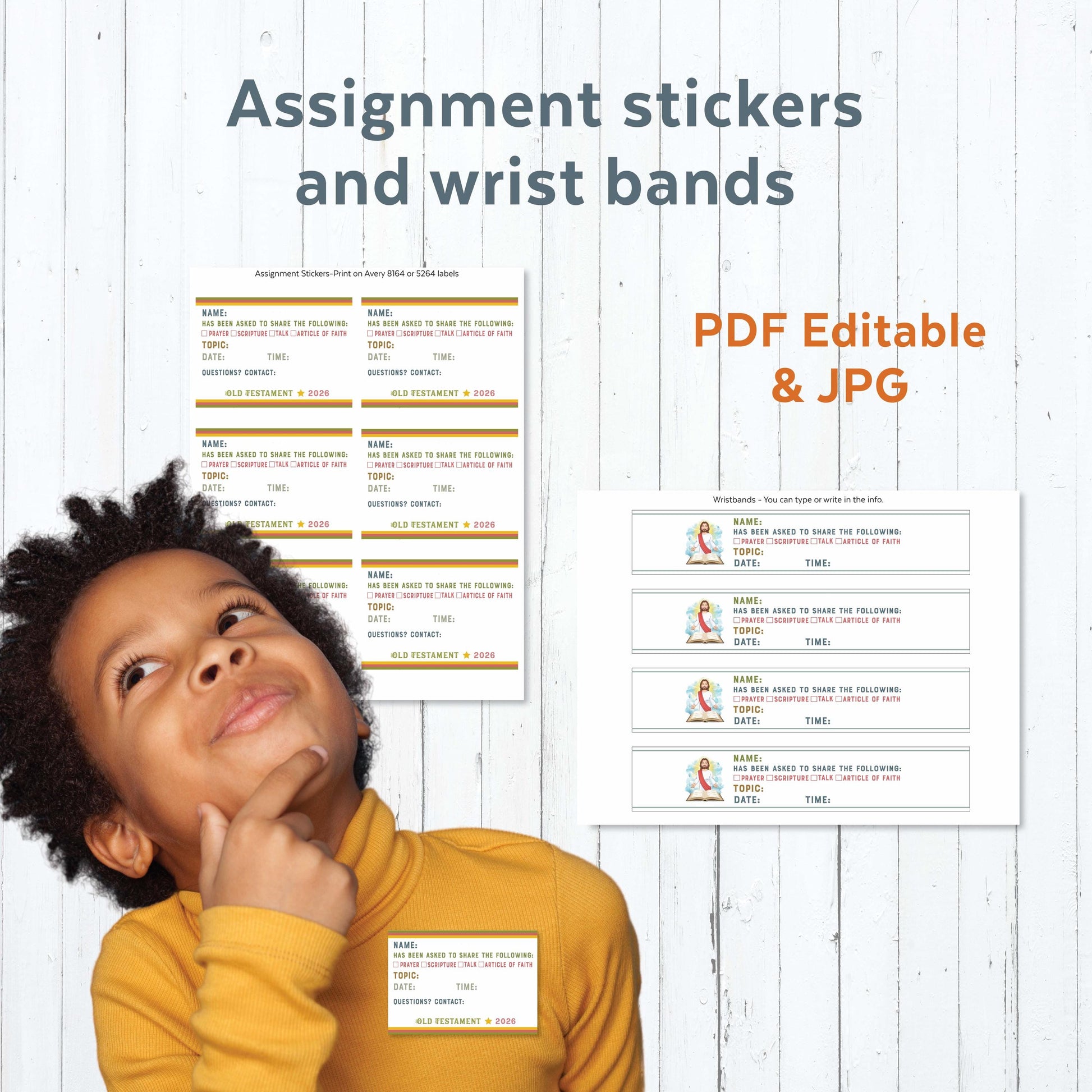 2026 Primary Kit, Old Testament Bulletin Board, Come Follow Me, Articles of Faith (Digital Download)