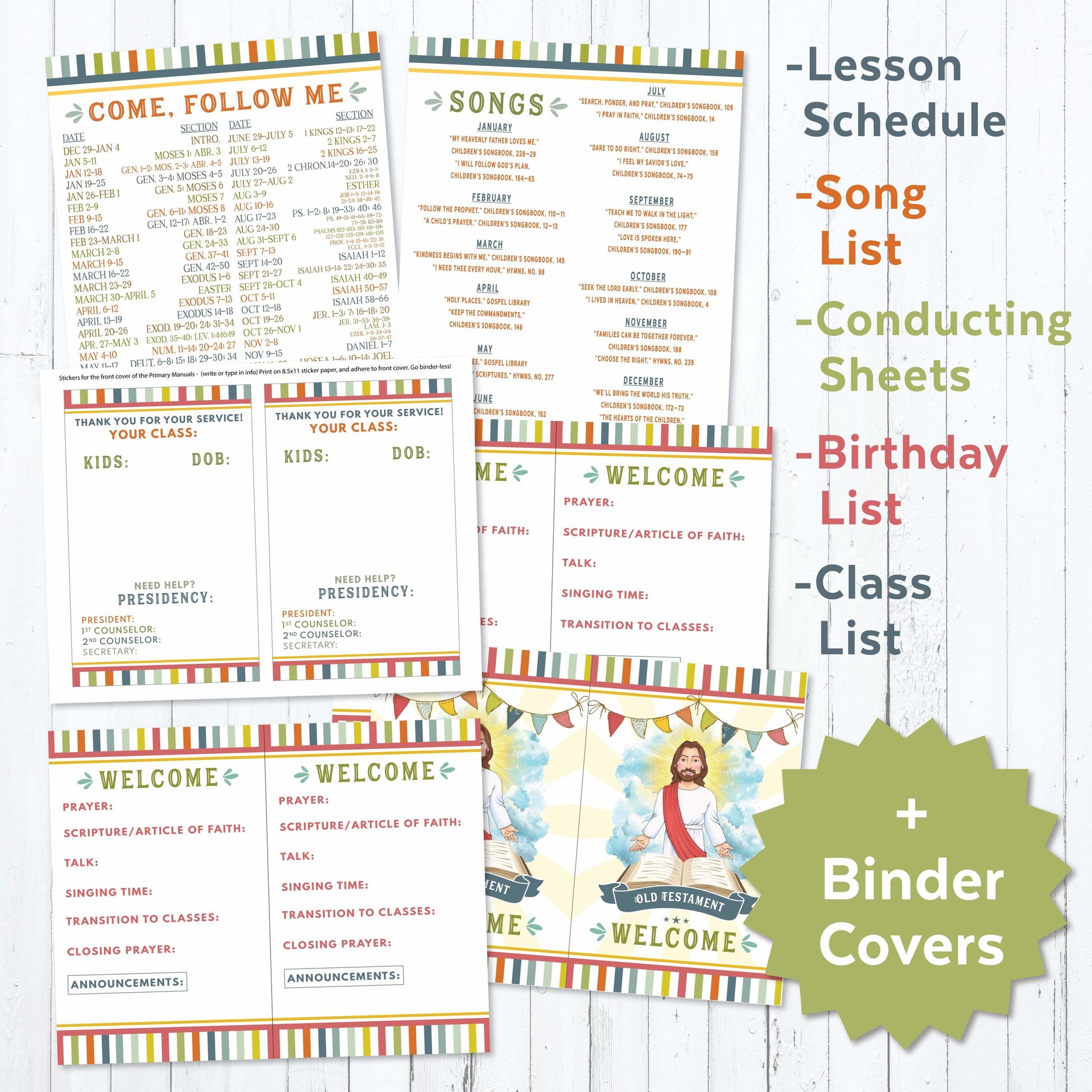 2026 Primary Kit, Old Testament Bulletin Board, Come Follow Me, Articles of Faith (Digital Download)