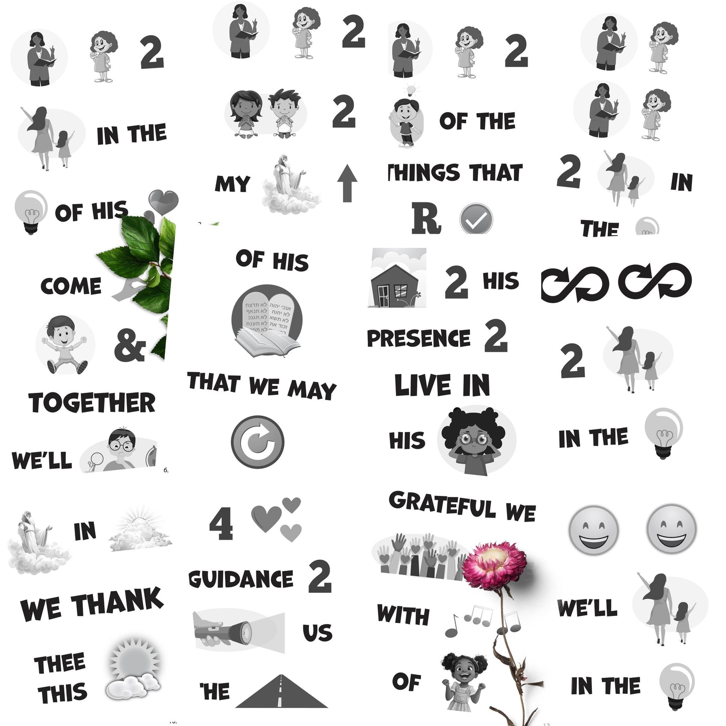 Teach Me To Walk In The Light - LDS Singing Time Flipchart for Primary Come, Follow Me (Digital Download)