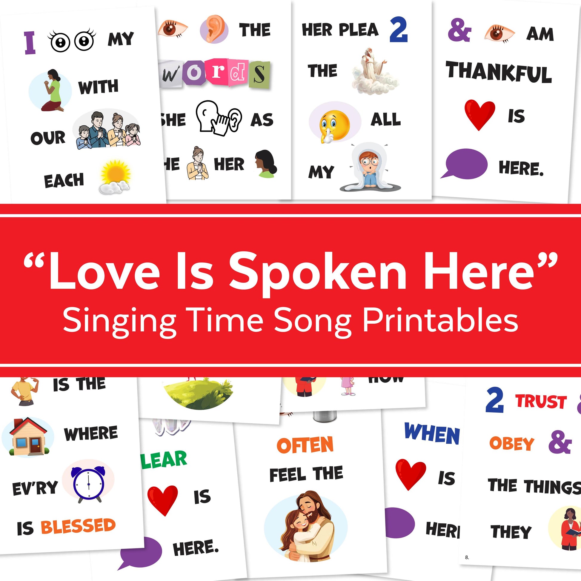 Love Is Spoken Here - LDS Singing Time Flipchart for Primary Come, Follow Me (Digital Download)