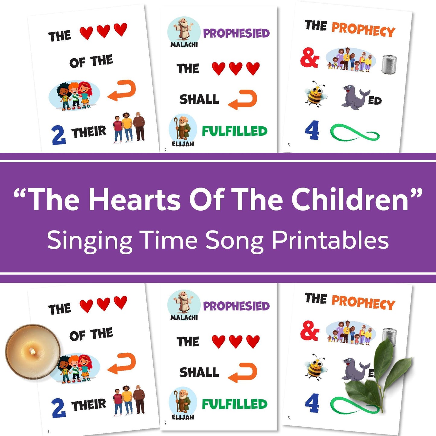 The Hearts of the Children - LDS Singing Time Flipchart for Primary Come, Follow Me (Digital Download)