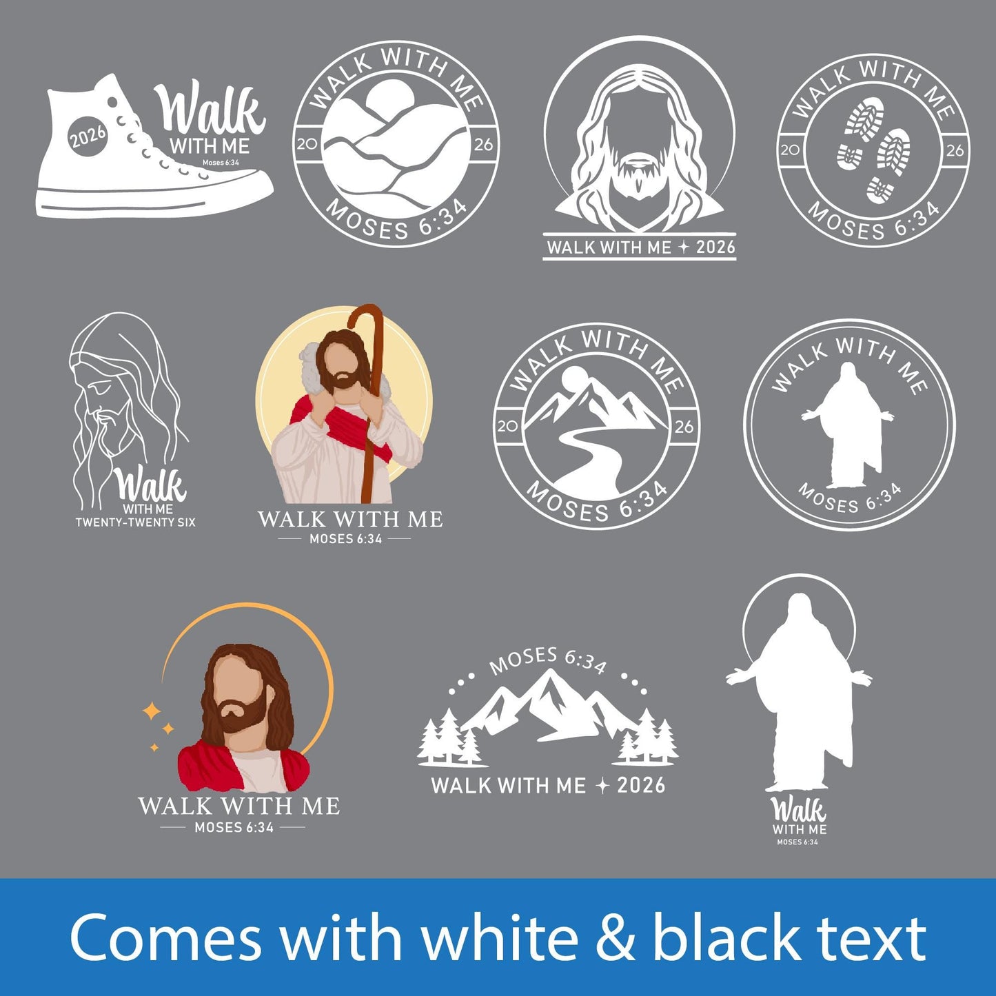 2026 LDS Youth Theme Walk With Me | PNG and SVG | Moses 6:34 | Young Women Gifts | Digital Downloads