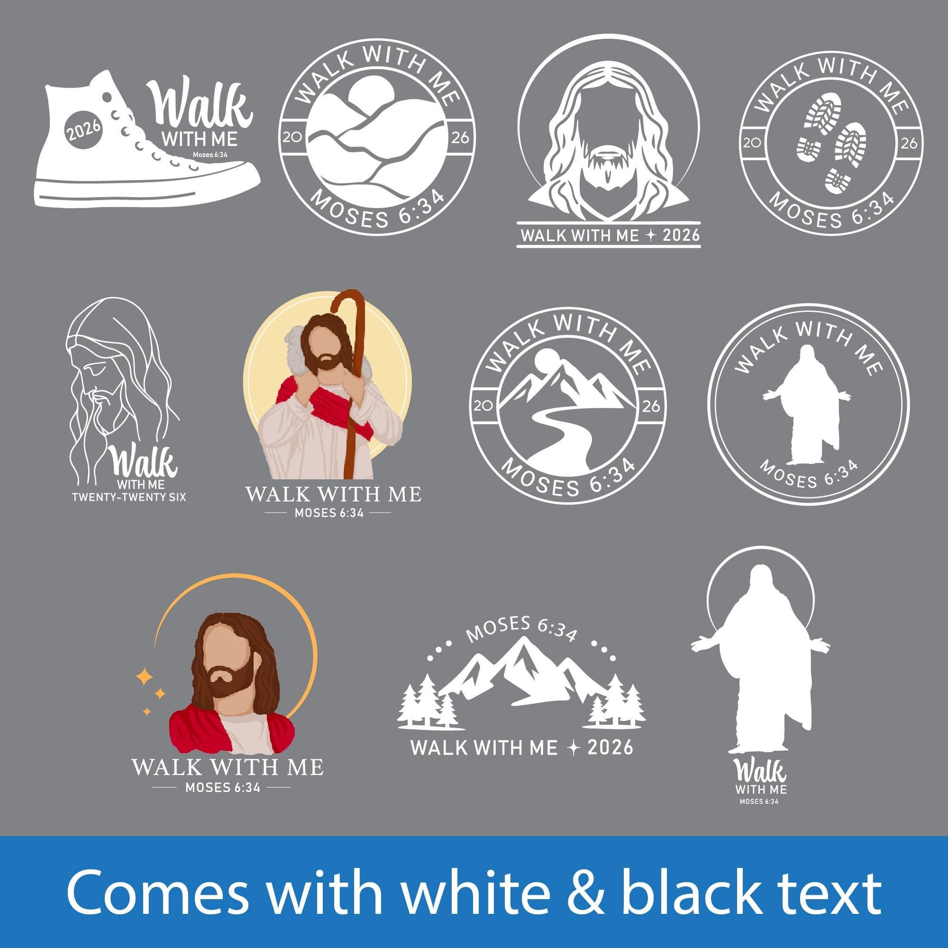 2026 LDS Youth Theme Walk With Me | PNG and SVG | Moses 6:34 | Young Women Gifts | Digital Downloads