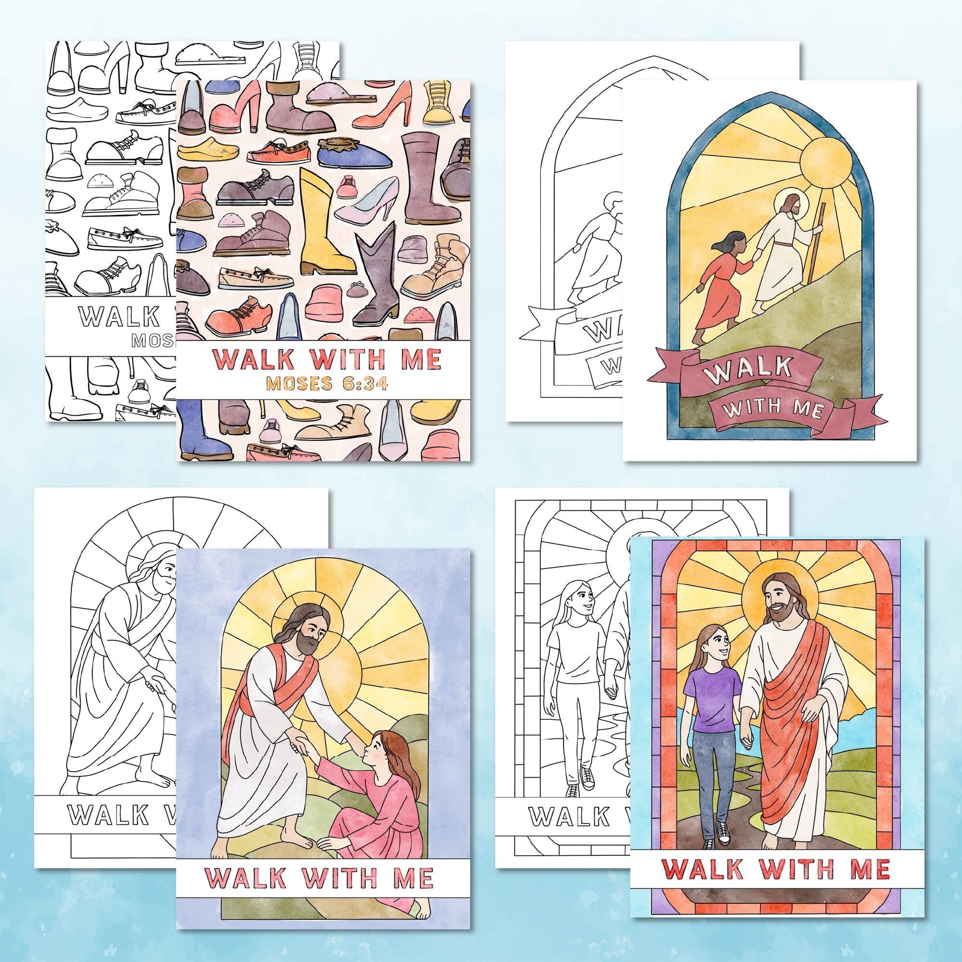 Walk With Me Coloring Template: 2026 LDS Young Women Craft (PDF)