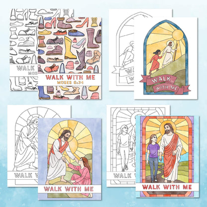 Walk With Me Coloring Template: 2026 LDS Young Women Craft (PDF)