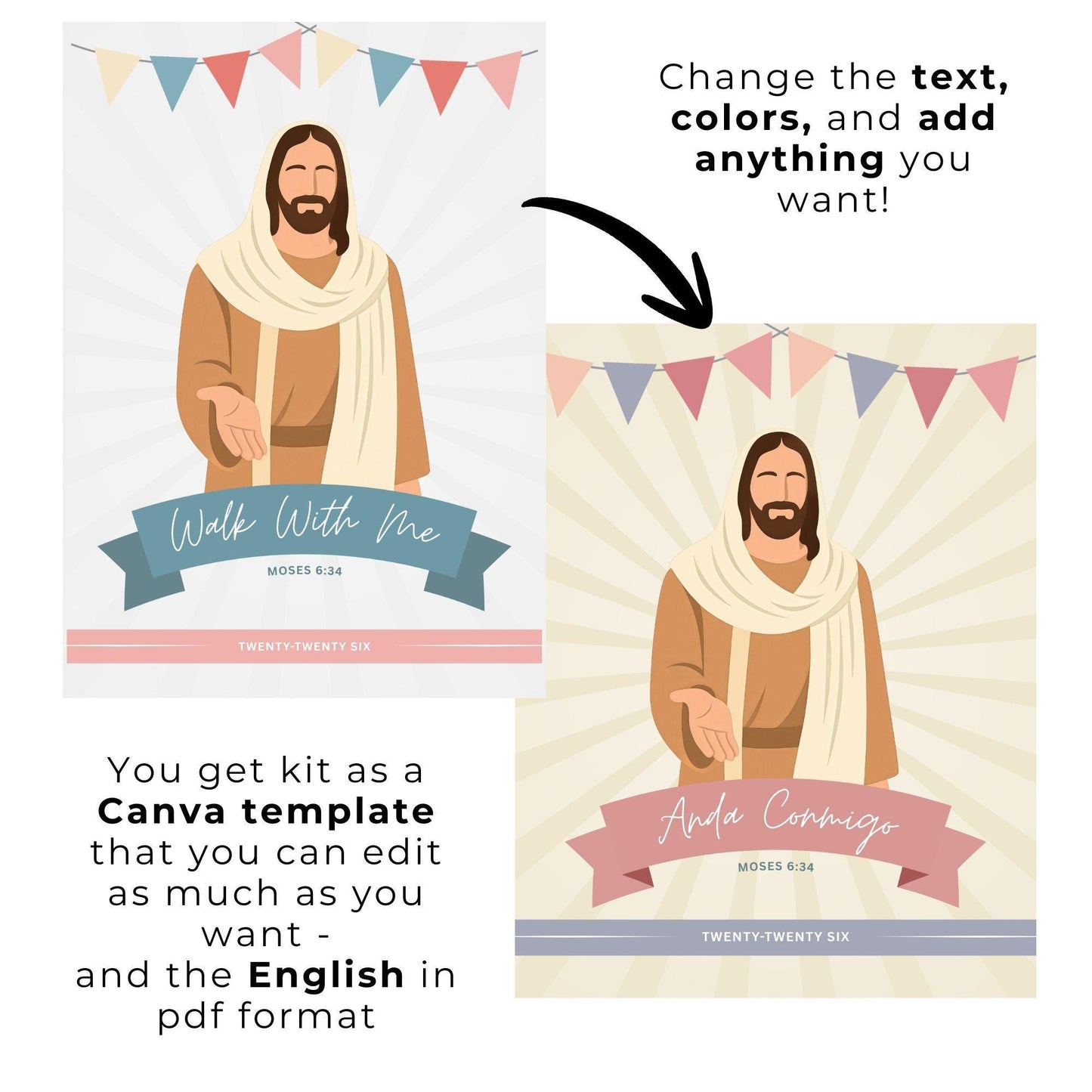 2026 LDS Young Women Walk With Me Printable | English + Editable Canva Template for Any Language | YW Theme Digital Download