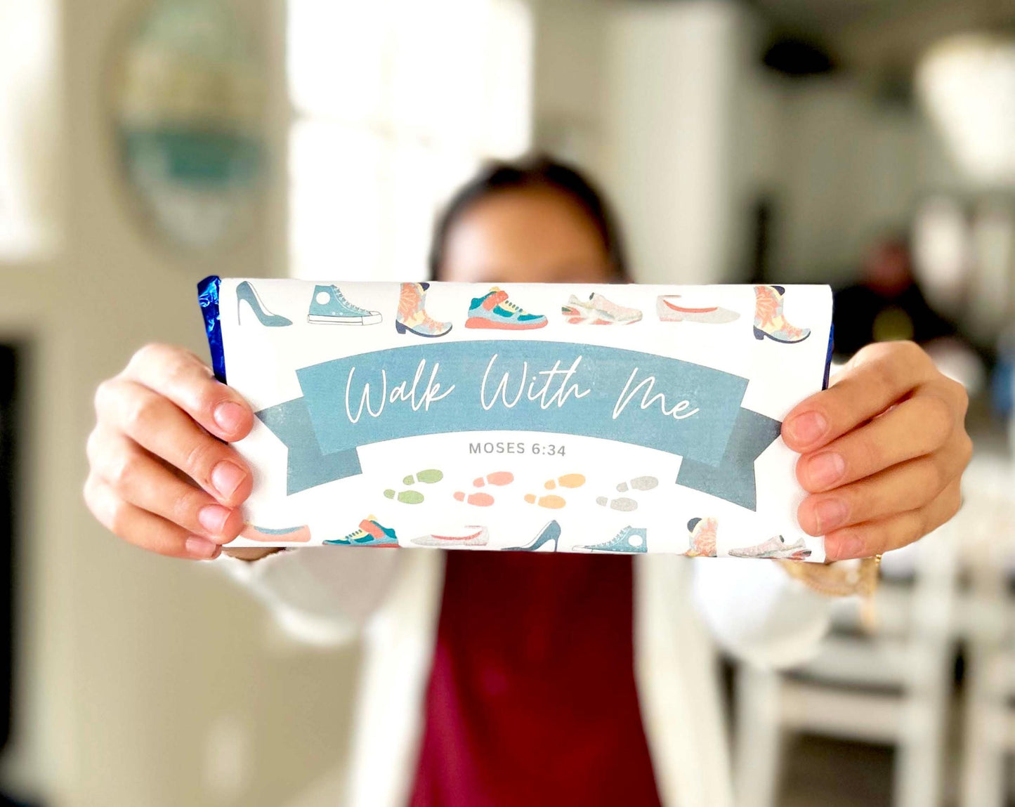 2026 LDS Youth Chocolate Bar Wrapper - Walk With Me Young Women Theme Gift - Editable
